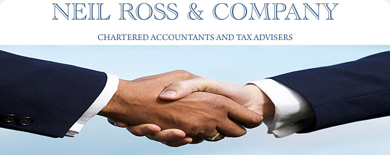 Company logo and image of two people shaking hands