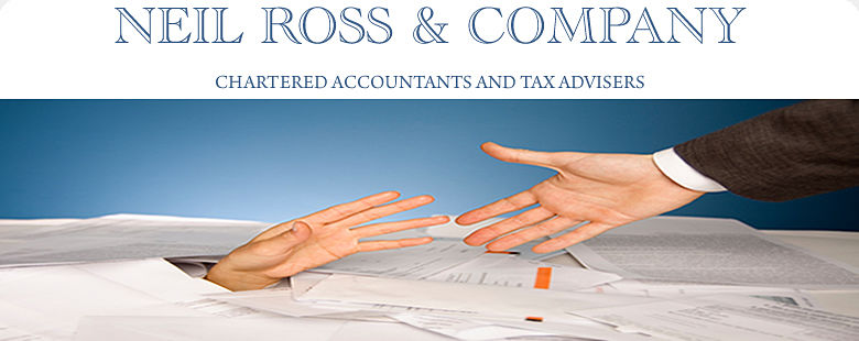 Company logo and image of a hand reaching out from underneath a mountain of tax paper